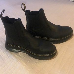 Dr.Martens black leather slide in boots size 7